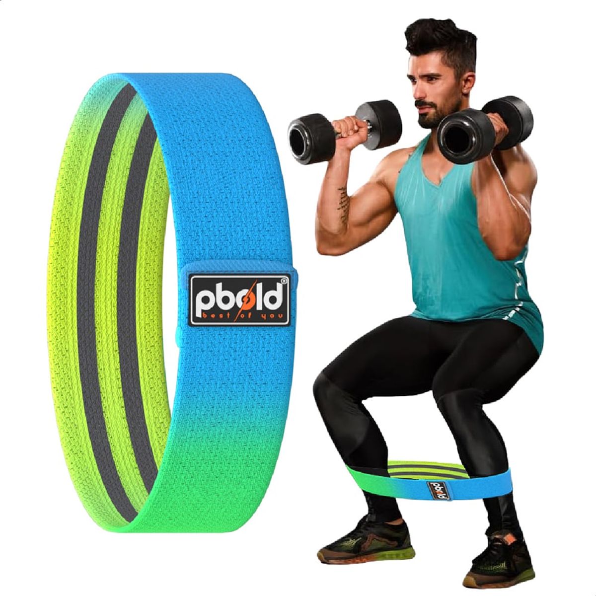 PBOLD - Bandas Elásticas Tela Ejercicio Glúteos Pierna Degradé