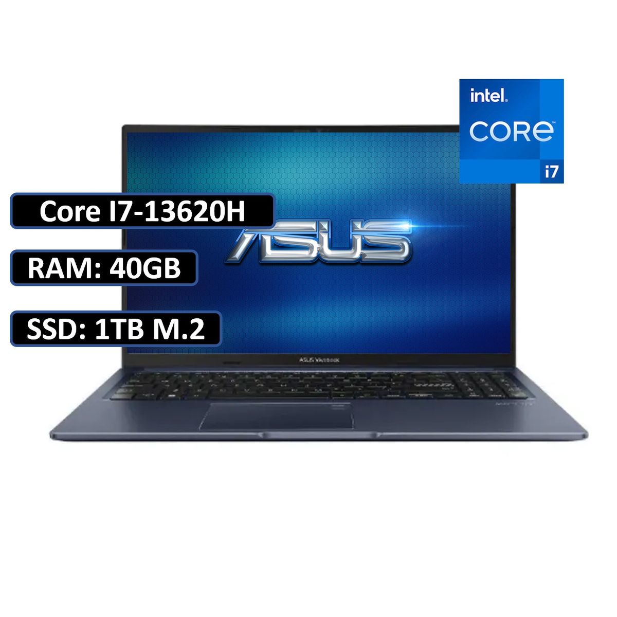 ASUS - PORTATIL ASUS VIVOBOOK 16  / INTEL CORE I7-13620H / 40GB RAM DDR4 / 1TB SSD M.2