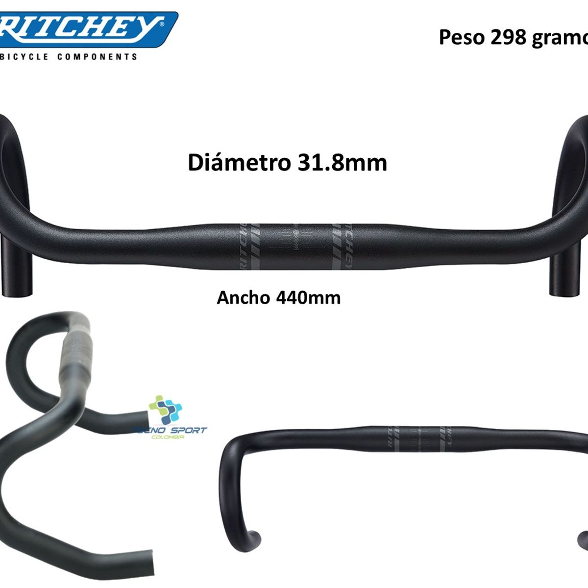 RITCHI - Manubrio + Espiga Bicicleta Ritchey Comp Logic Ii Ruta Alum