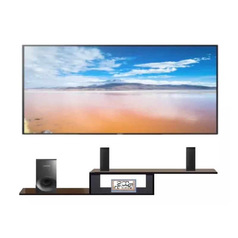 GENERICO - Repisa Flotante Para Tv Mueble De Televisión 15 Cm Fondo, Color Wengue