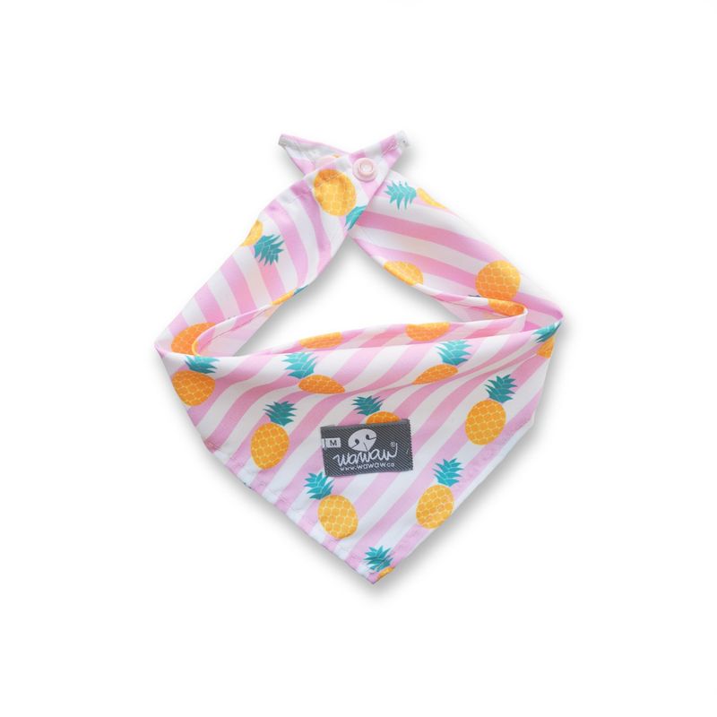 WAWAW - Pañoleta para perro talla L sub rosa piñas