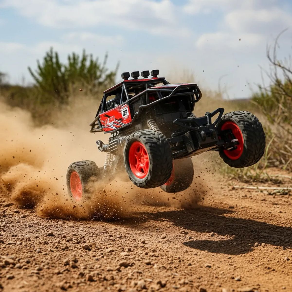 GENERICO - Camioneta 4x4 Todo Terreno Control Remoto Rojo