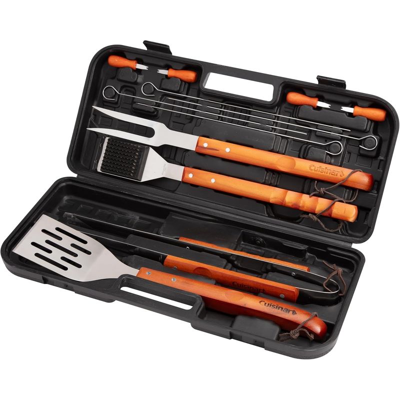 CUISINART - Set de Herramientas de Parrilla Cuisinart 13 Piezas Acero Inoxidable