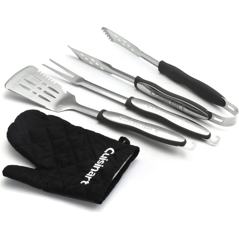 CUISINART - Set de Utensilios de Parrilla Cuisinart con Guante Modelo CGS-134BL