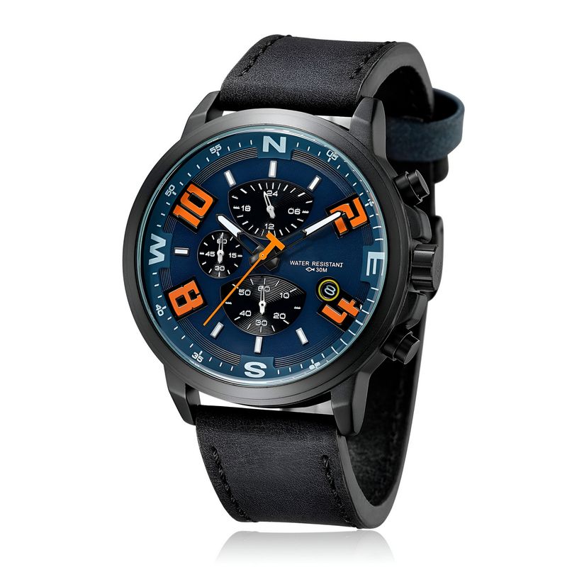 GFORCE - Reloj G-force H3801g Cronografo Funcional Cuero + Estuche
