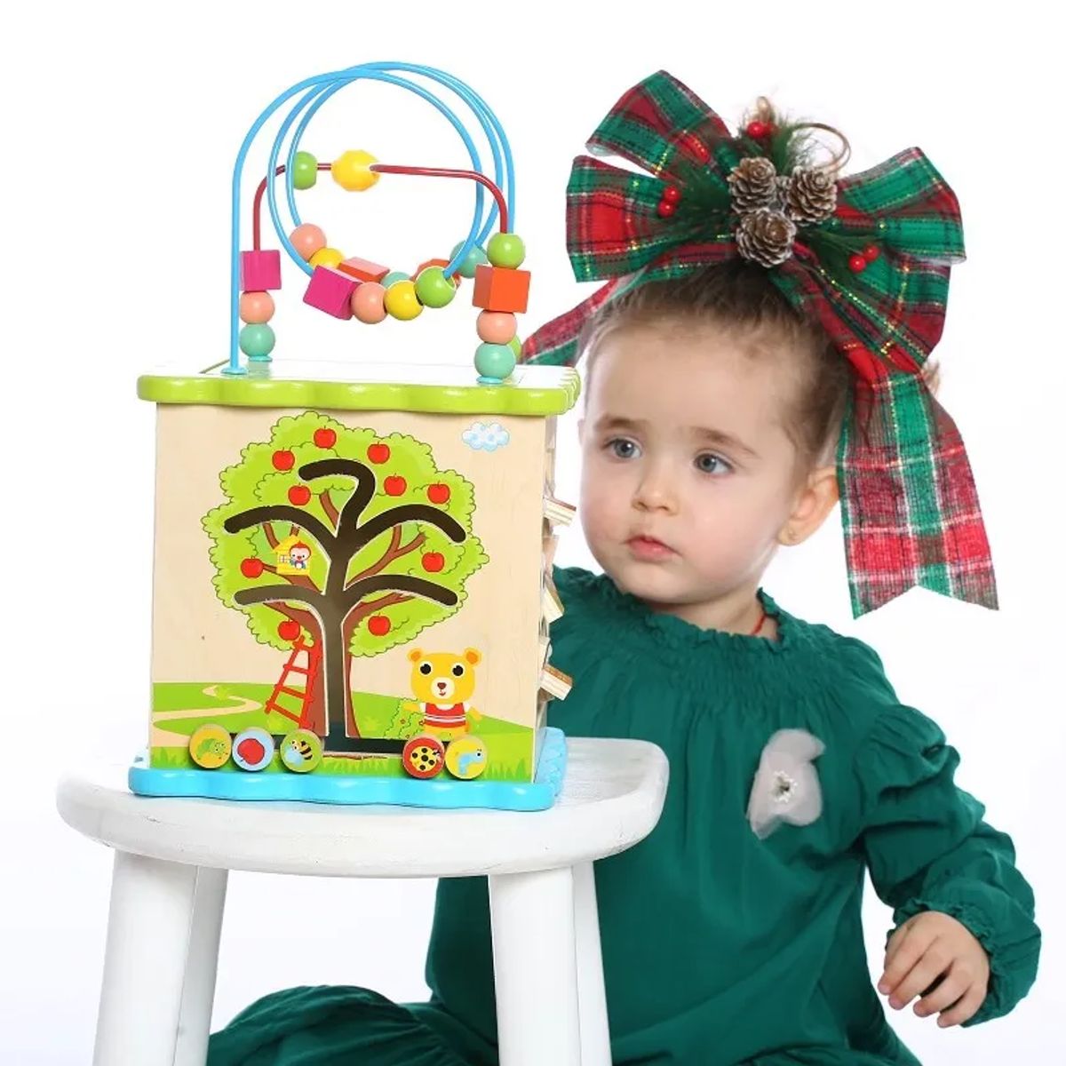 GENERICO - Cubo Multifuncional Laberinto De Madera 5 En 1