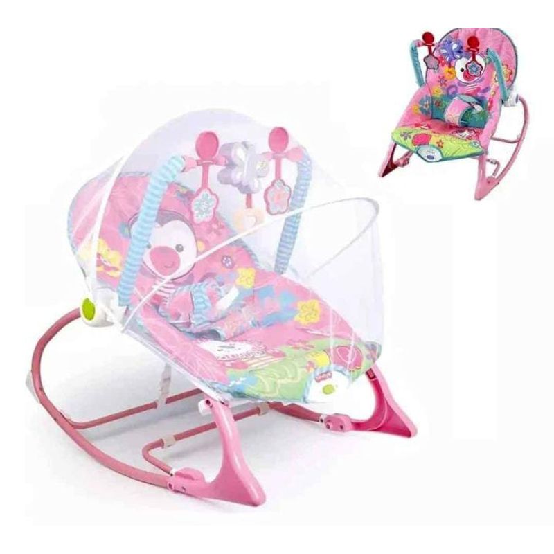 GENERICO - Silla Mesedora vibradora y Musical Rocker Niña Toldillo