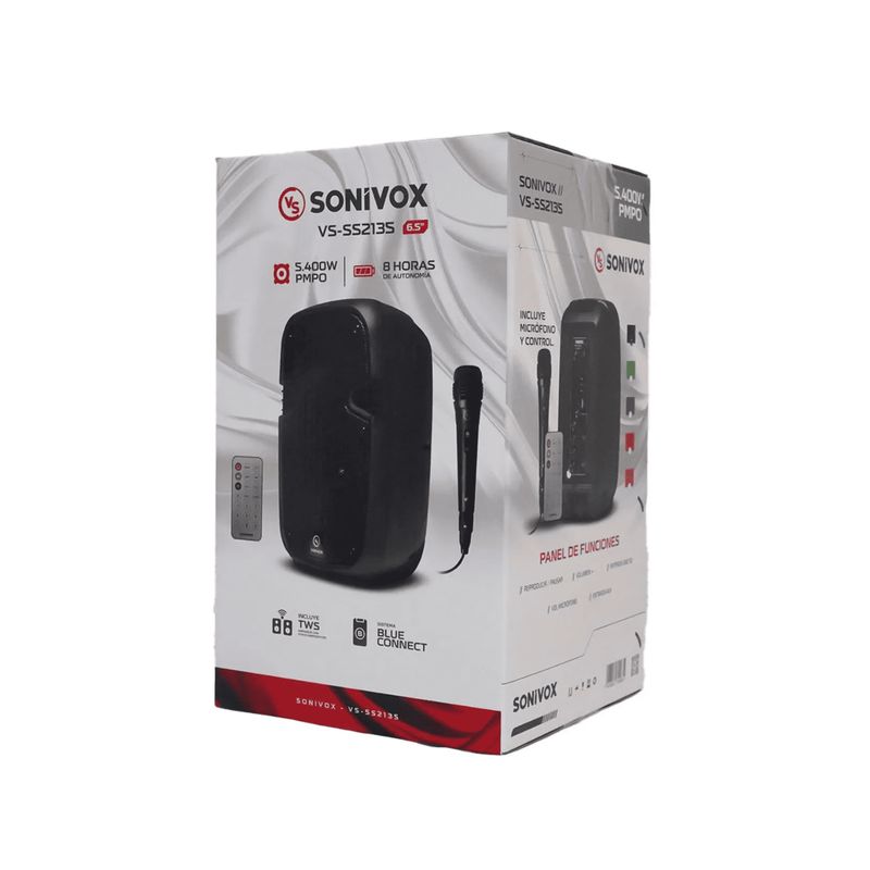 SONIVOX - Cabina De Sonido 65 Pulgadas Sonivox VS-SS2135 Azul