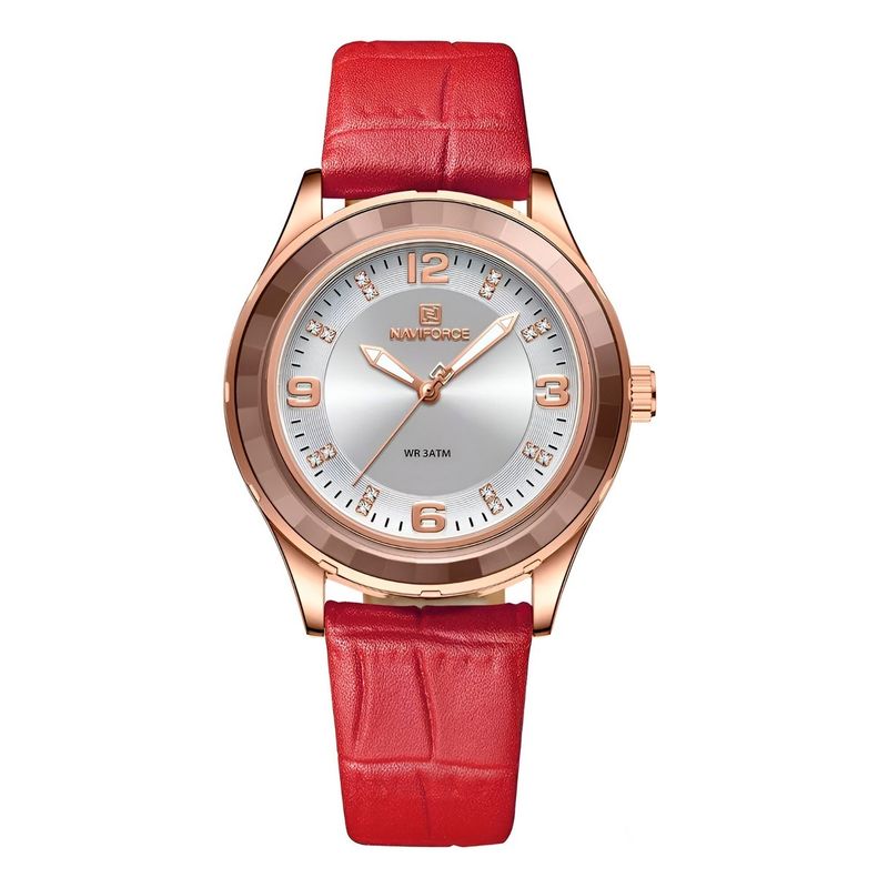 NAVIFORCE - Reloj Naviforce Sport Nf5040 Mujer Cuero + Estuche