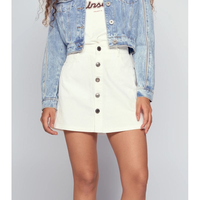 UNSER - Falda Corta  Con Cortes Y Bolsillos Unser