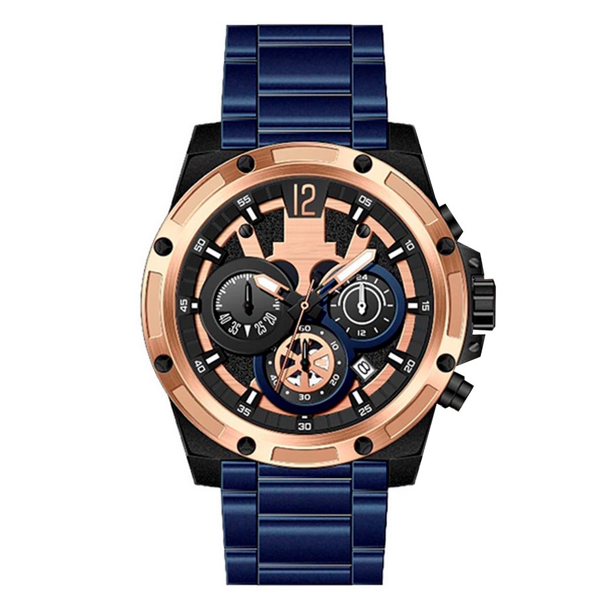 GFORCE - Reloj G-force H3907g Cronografo Funcional Acero + Estuche