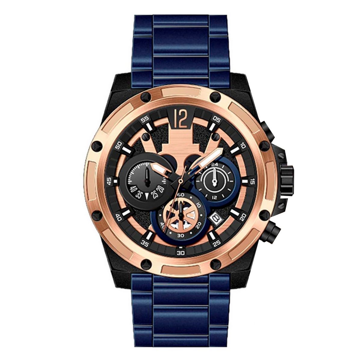 GFORCE - Reloj G-force H3907g Cronografo Funcional Acero + Estuche