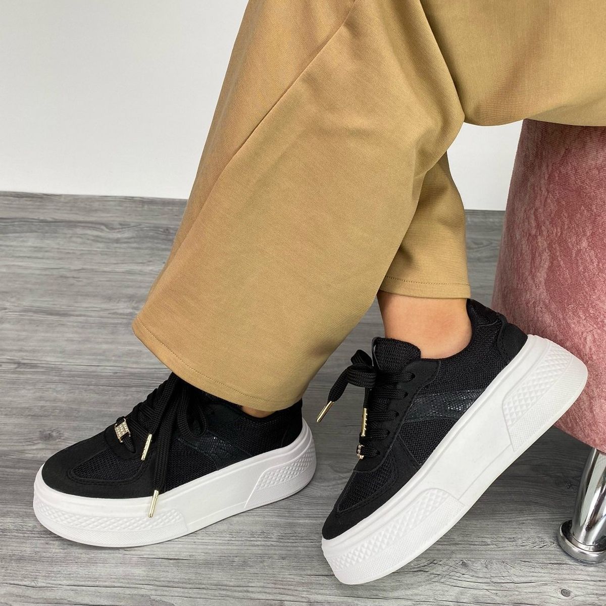 EVEGONZ - Zapatos de Moda Casual Calzado Negro de Mujer