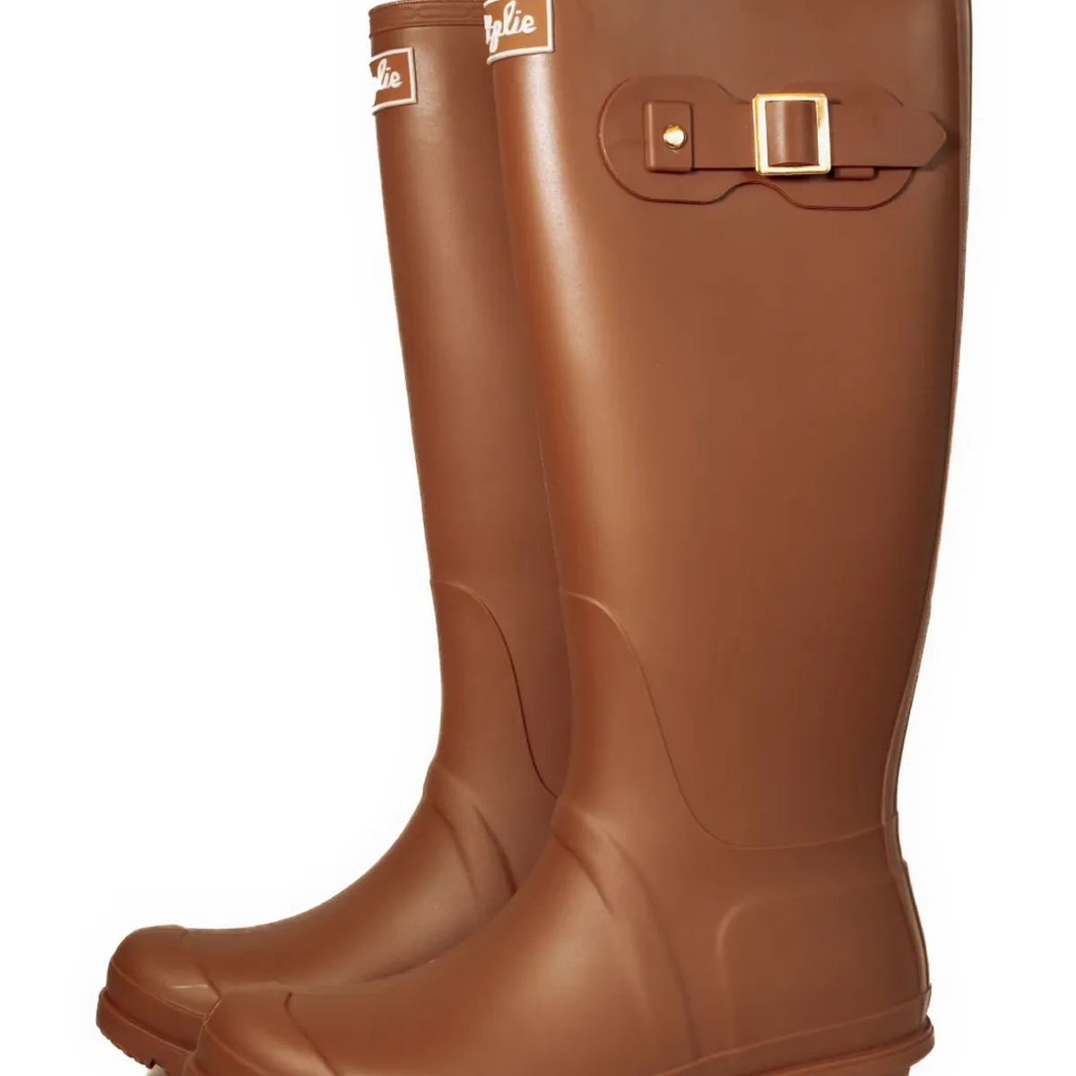 BOTTPLIE - Botas Lluvia Altas Mujer Wellington - Cafe Marron Matte