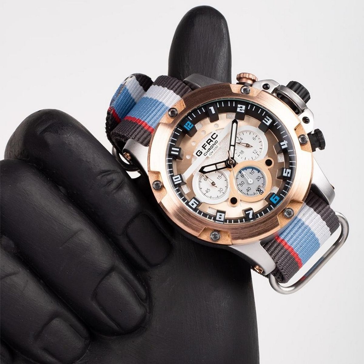 GFORCE - Reloj G-force H4053g Cronografo Funcional Nylon + Estuche