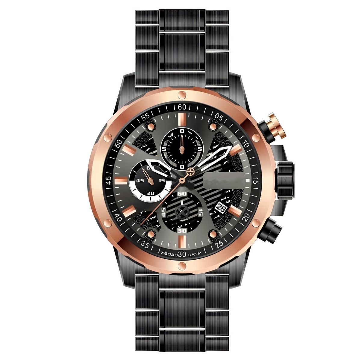 GFORCE - Reloj G-force H3678g Cronografo Funcional Acero + Estuche