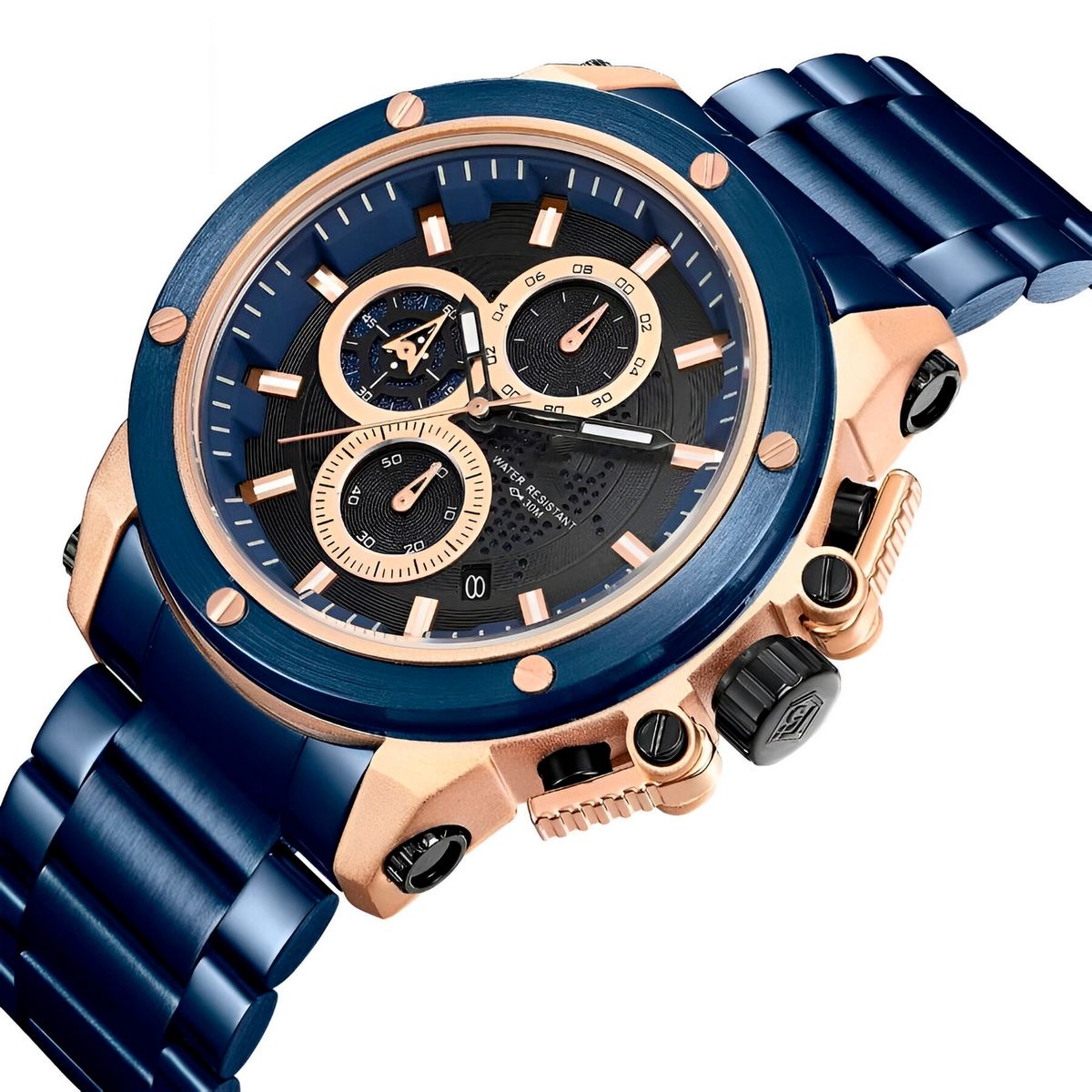 GFORCE - Reloj G-force H3912g Cronografo Funcional Acero + Estuche