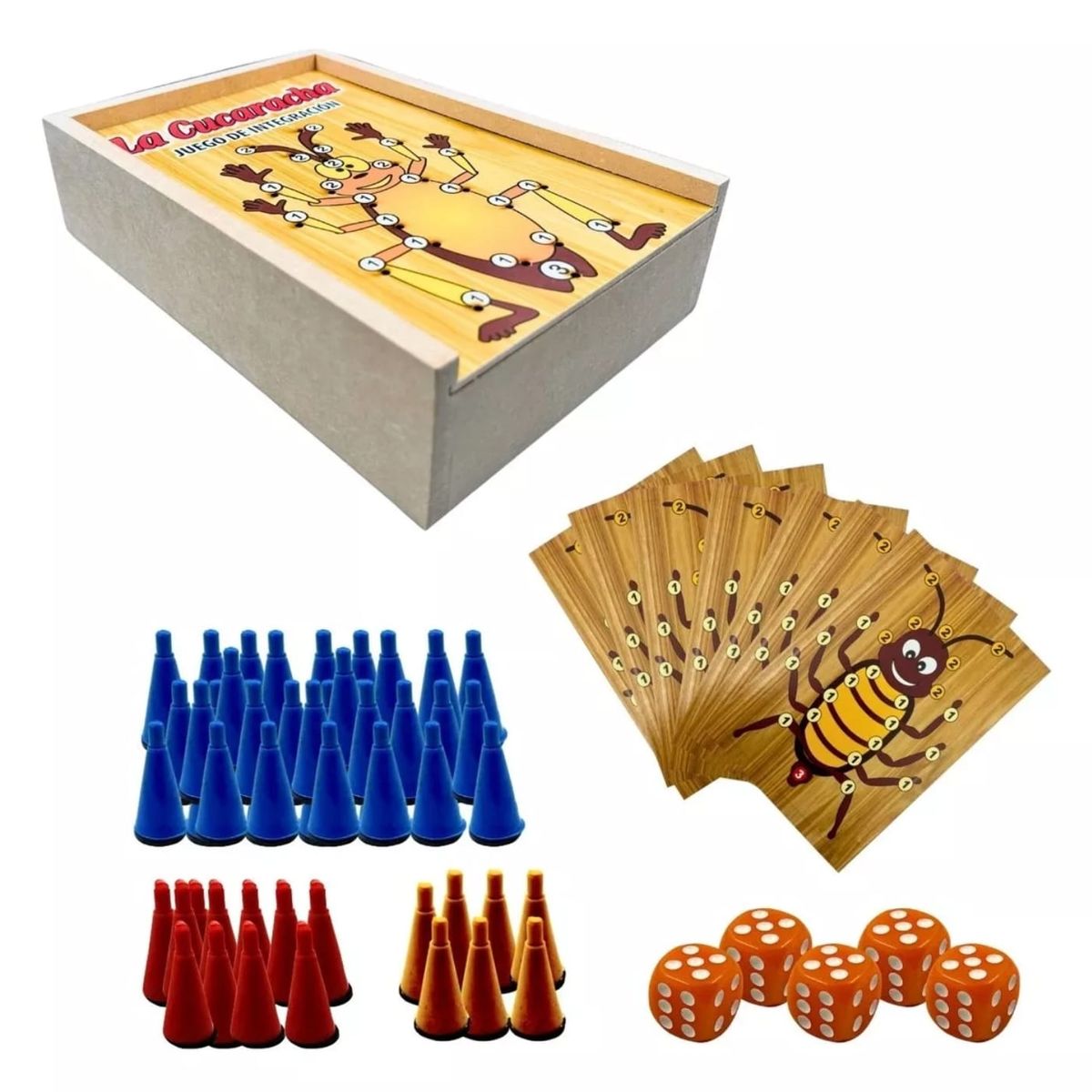GENERICO - JUEGO DE MESA LA CUCARACHA IMANTADA INTEGRACION FAMILIAR