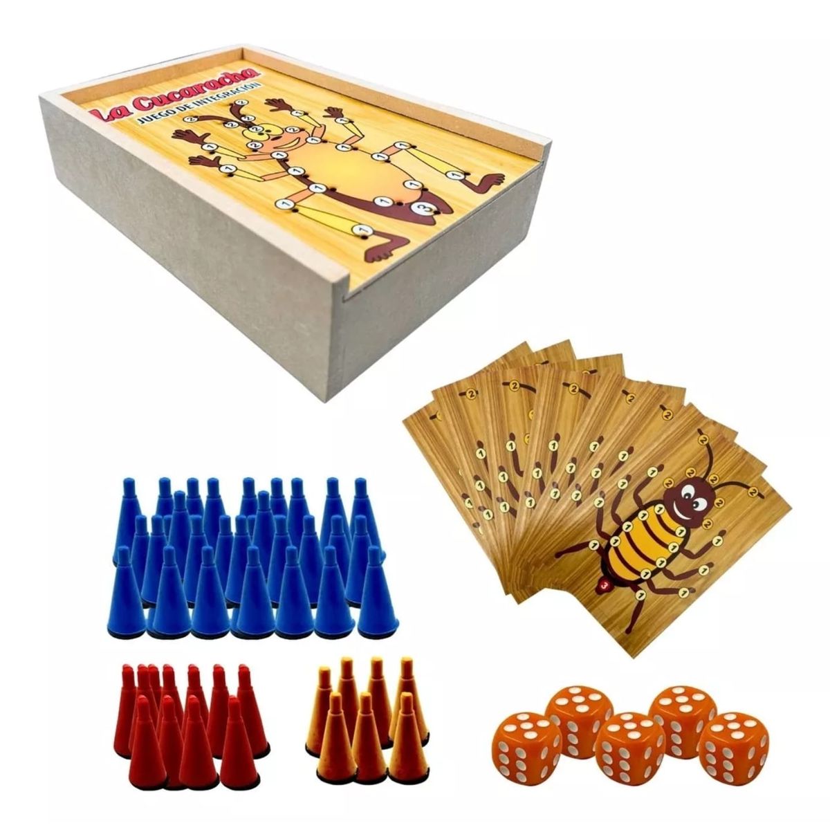 GENERICO - JUEGO DE MESA LA CUCARACHA IMANTADA INTEGRACION FAMILIAR