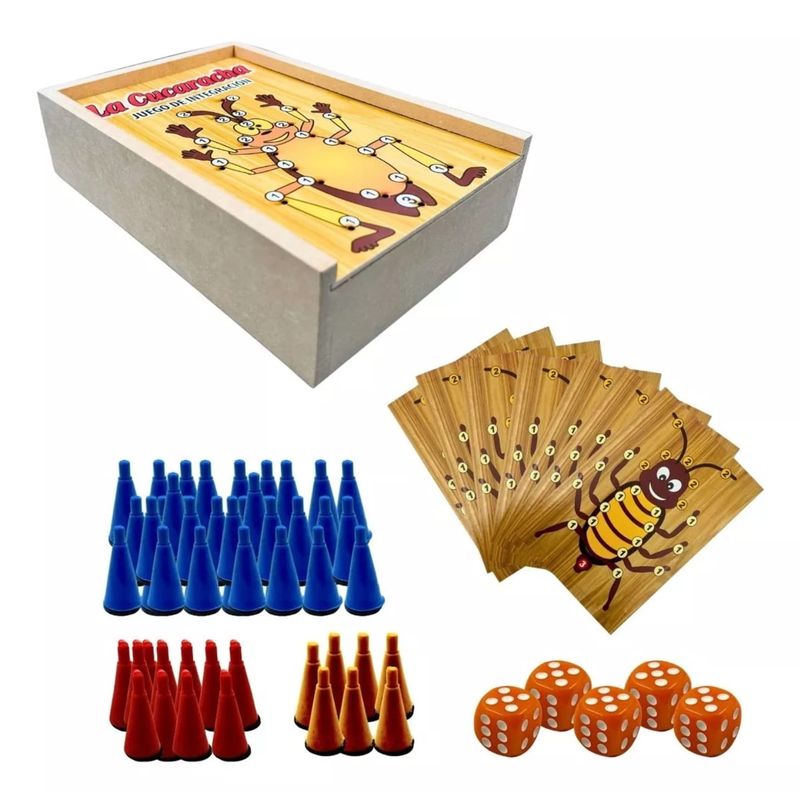 GENERICO - JUEGO DE MESA LA CUCARACHA IMANTADA INTEGRACION FAMILIAR