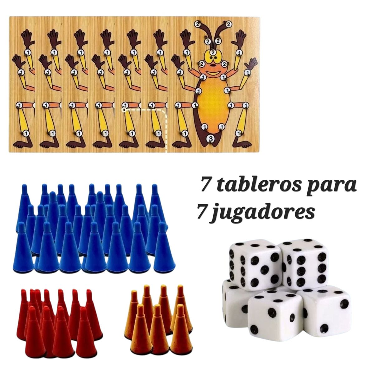 GENERICO - JUEGO DE MESA LA CUCARACHA IMANTADA INTEGRACION FAMILIAR