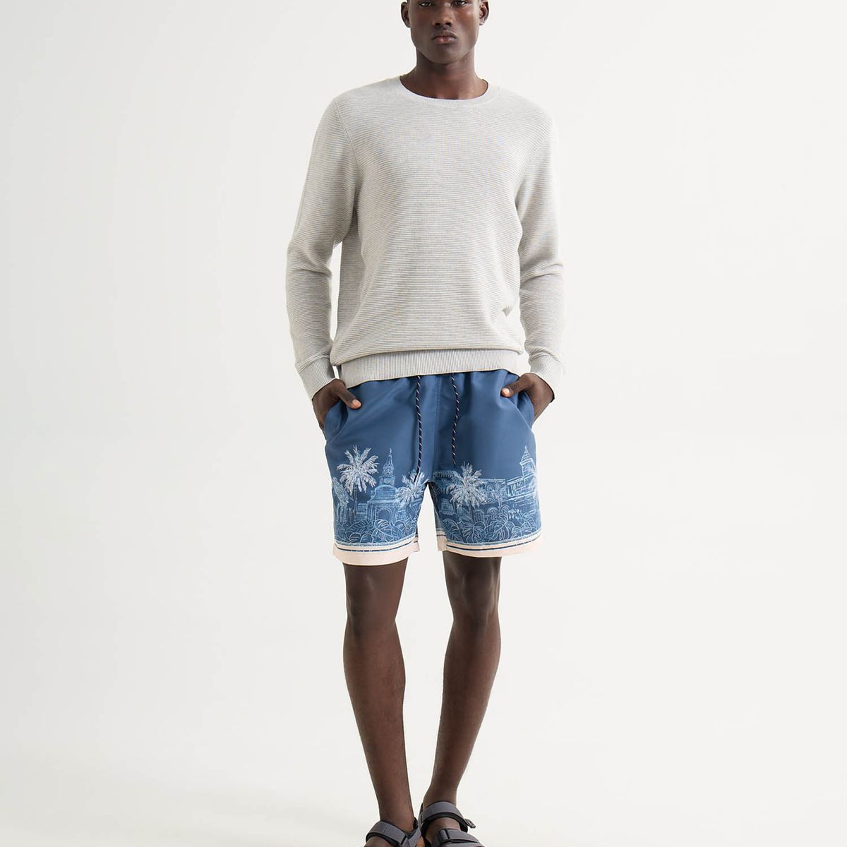 SEVEN SEVEN - Pantaloneta Para Hombre De Baño Larga Color Azul Oscuro Marca Seven Seven #45280078