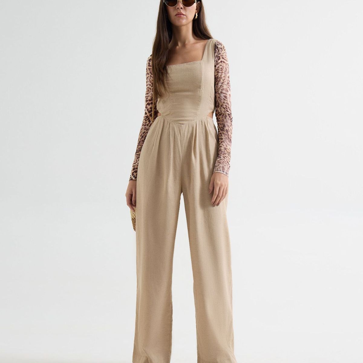 SEVEN SEVEN - Enterizo Para Mujer Manga Sisa Color Beige Marca Seven Seven #28320431