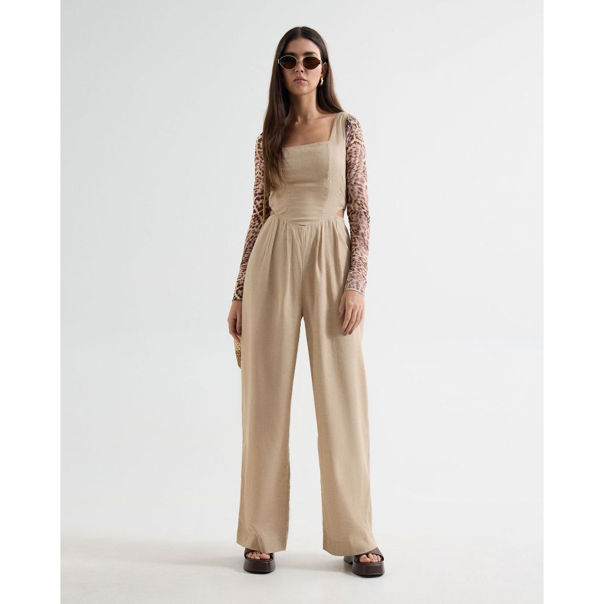 SEVEN SEVEN - Enterizo Para Mujer Manga Sisa Color Beige Marca Seven Seven #28320431