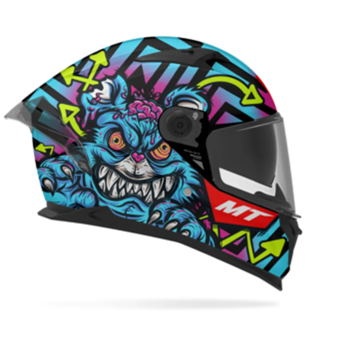 MT HELMETS - CASCO MT HELMETSBRAKER SV CRAZY TEDDY B7 BRILLO TALLA M