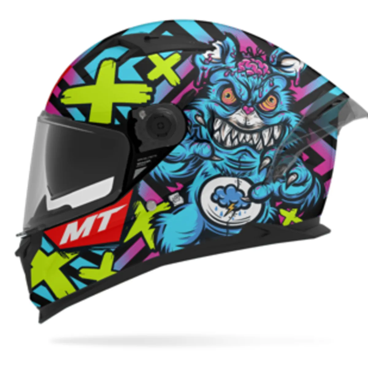 MT HELMETS - CASCO MT HELMETSBRAKER SV CRAZY TEDDY B7 BRILLO TALLA M
