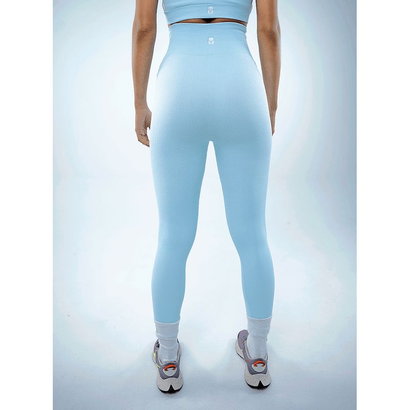 NO RULES - LEGGINS DEPORTIVO AZUL SIN COSTURAS.