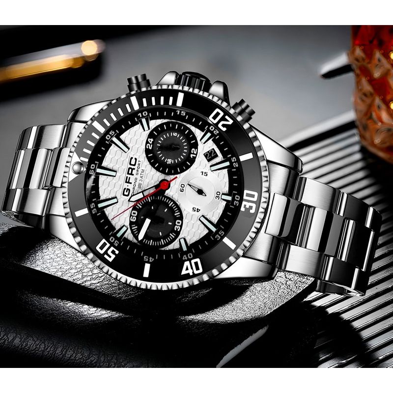 GFORCE - Reloj G-force H4232g Cronografo Funcional Acero + Estuche