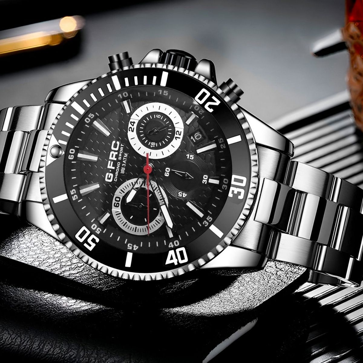 GFORCE - Reloj G-force H4232g Cronografo Funcional Acero + Estuche