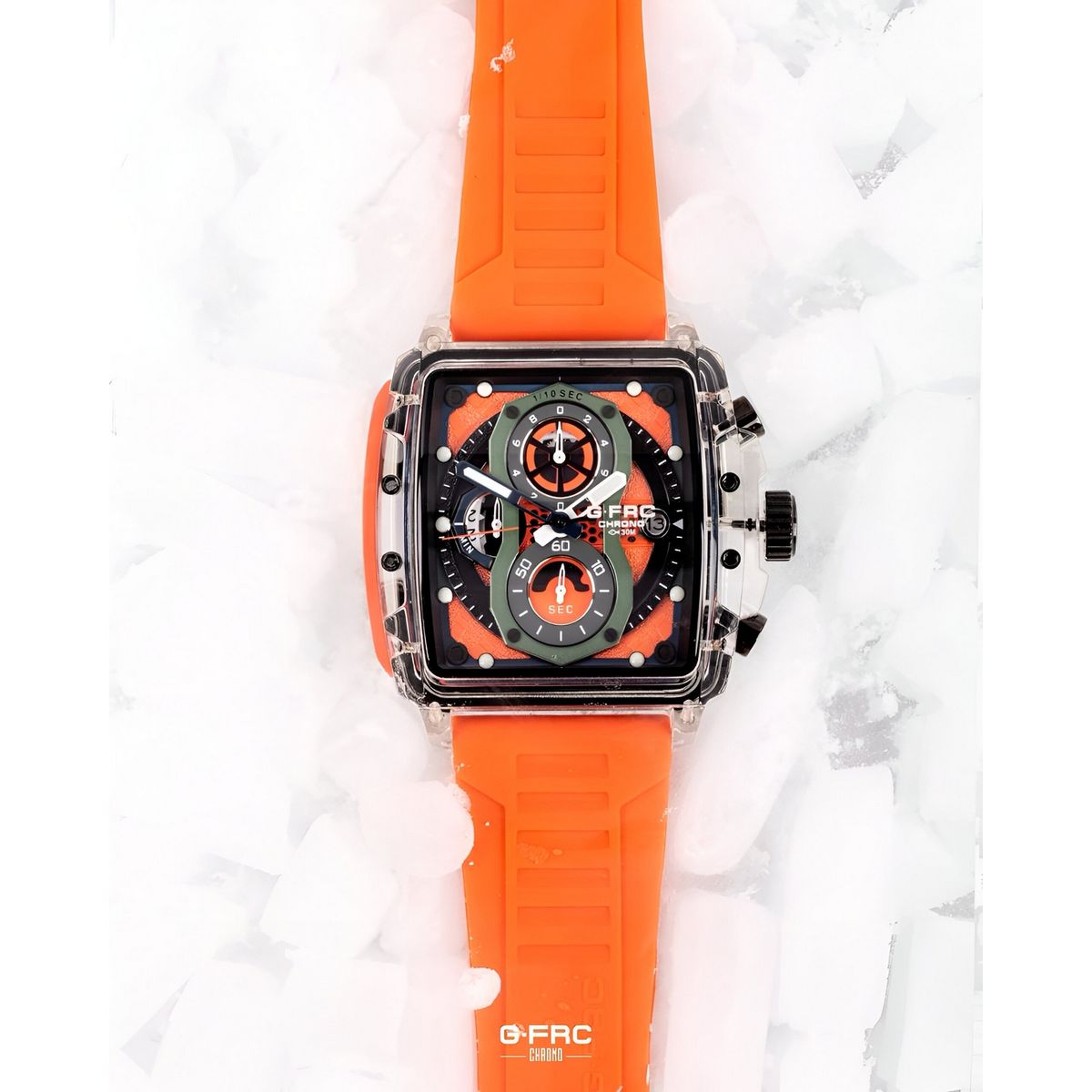 GFORCE - Reloj G-force H4113g Cronografo Funcional Goma + Estuche
