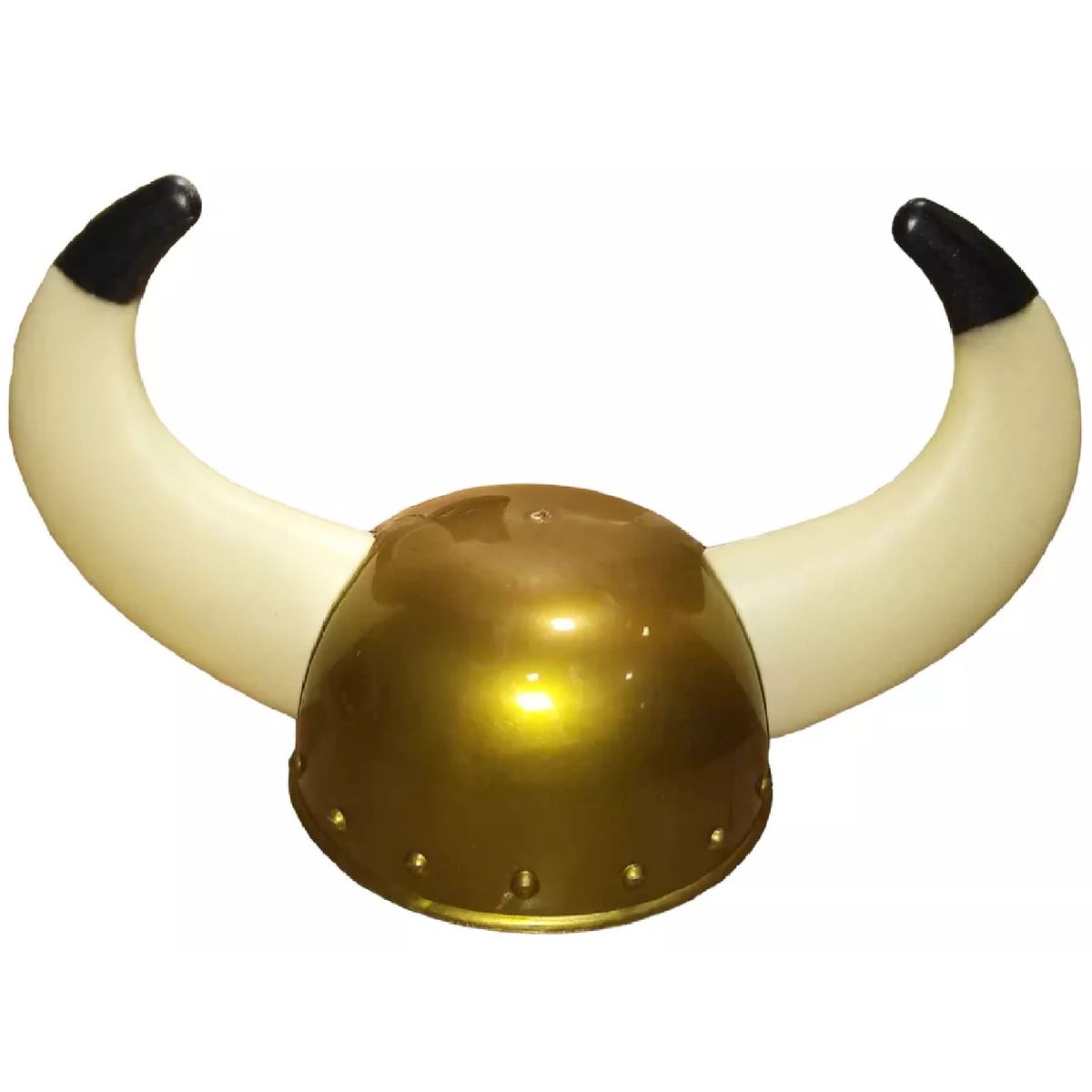 GENERICO - Casco Vikingo Medieval Con Cachos Accesorio Disfraz