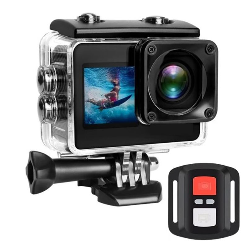 GENERICO - CAMARA MOTO DOBLE PANTALLA TACTIL 4K