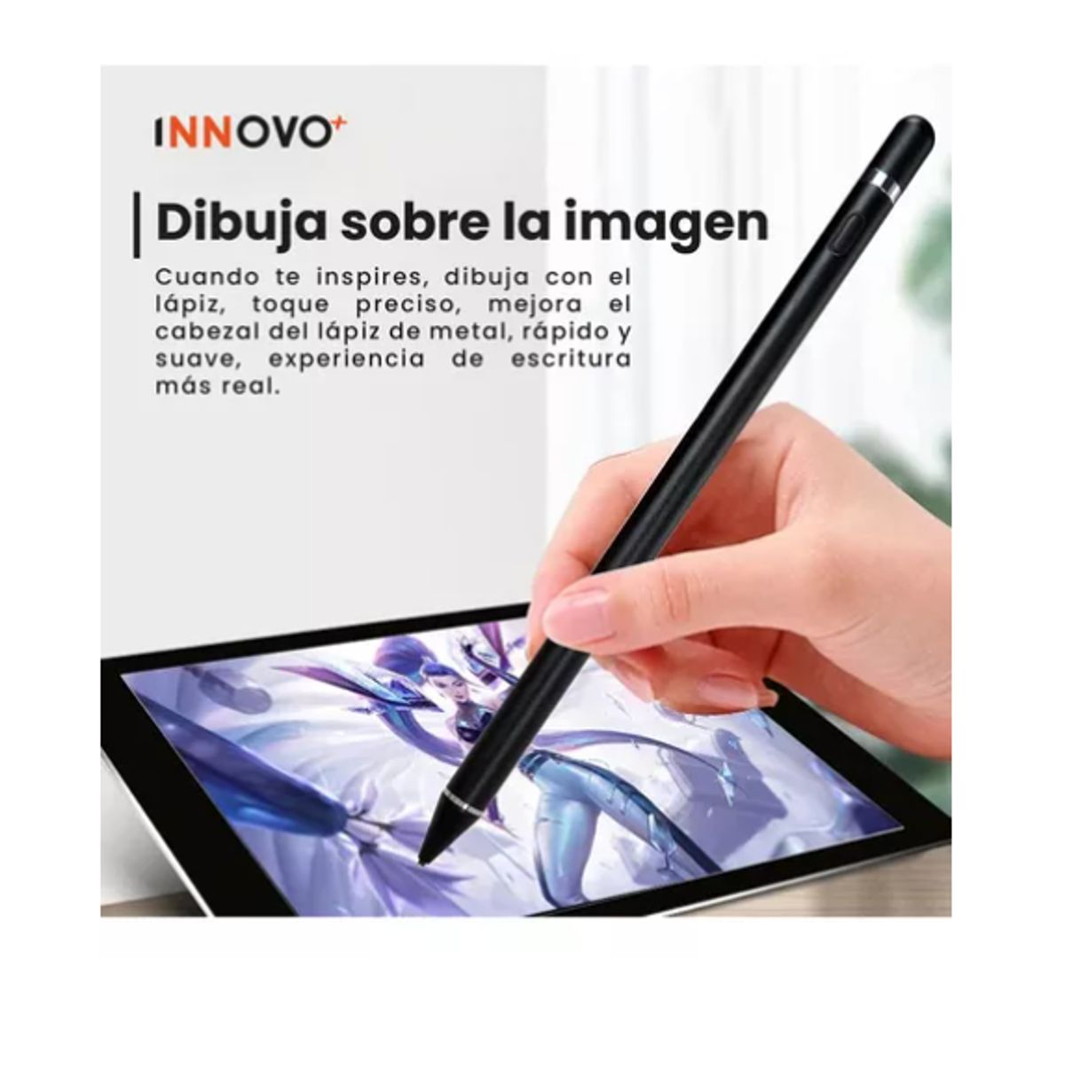 INNOVA - Lápiz Óptico Stylus Pencil Recargable Para Tablet Celulares 15 Hr