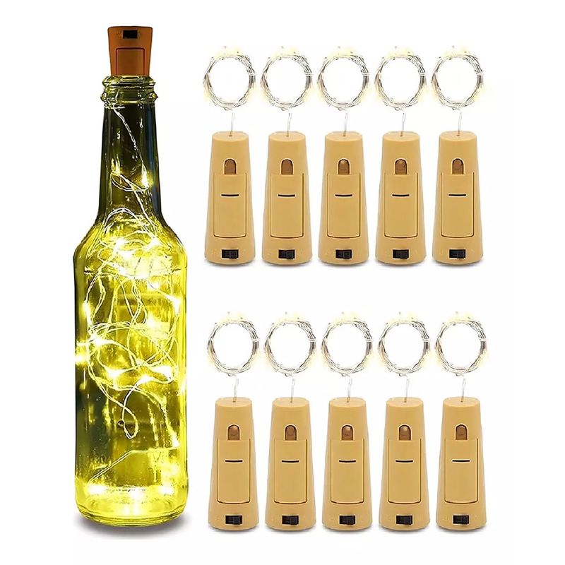 GENERICO - Luces Led Guirnalda Con Corcho Para Botella X10 S05