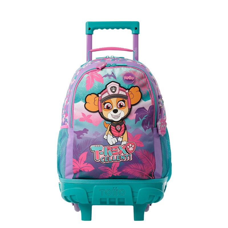 TOTTO - Morral con Ruedas Escolar Para Niña Paw Patrol Totto