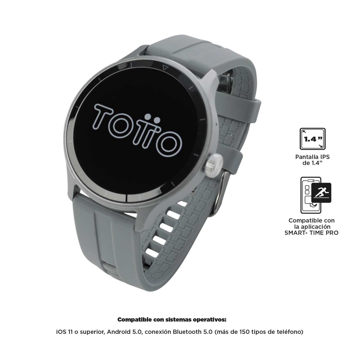 TOTTO - Reloj Inteligente Para Mujer Gris Oscuro Smart R21 Totto