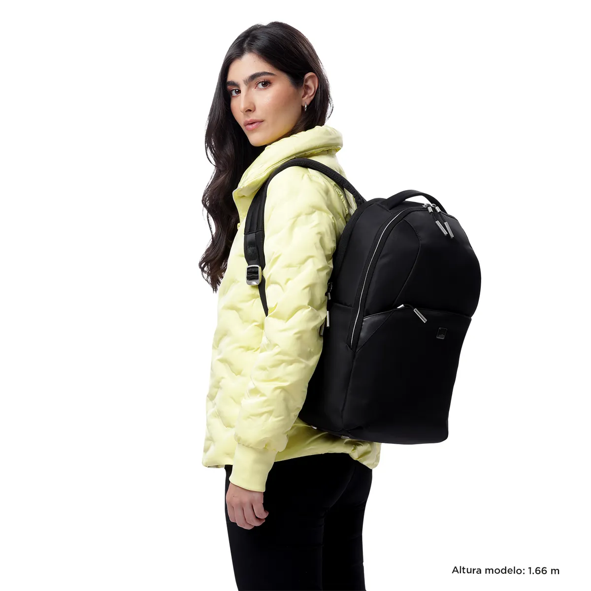 TOTTO - Morral Mochila Para Mujer Porta Pc Negro Roxanne Totto
