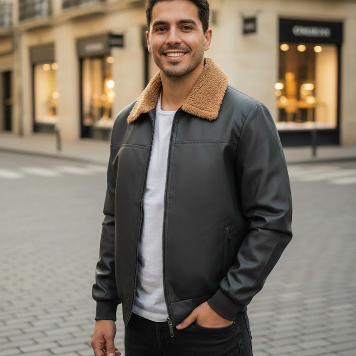 THE CLOTHING COMPANY - Chaqueta Hombre Ovejera Gamuzada Forrada