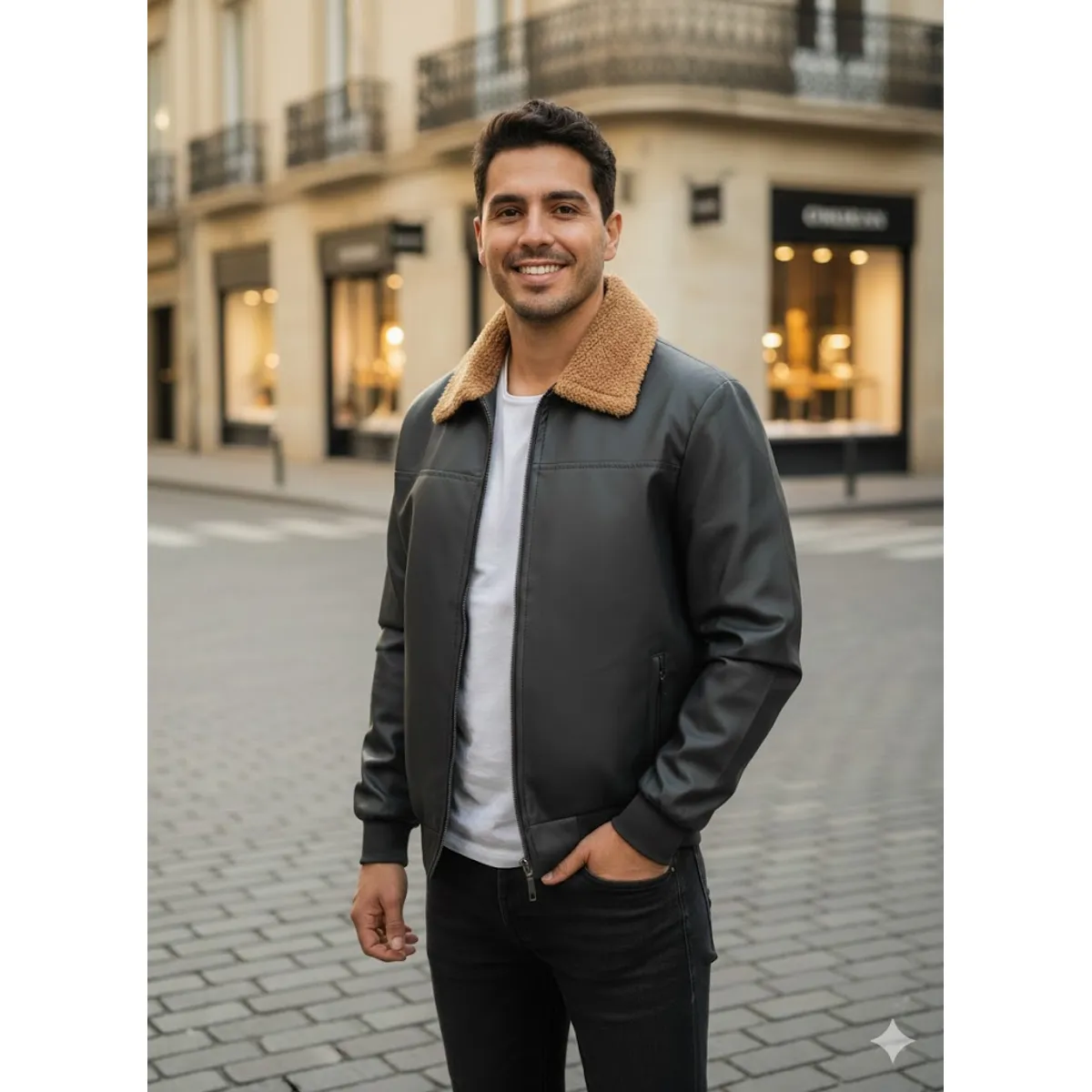 THE CLOTHING COMPANY - Chaqueta Hombre Ovejera Gamuzada Forrada