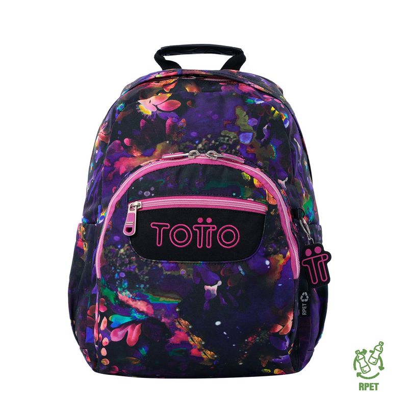 TOTTO - Morral Mochila Para Mujer Porta Pc Violeta Gommas Totto