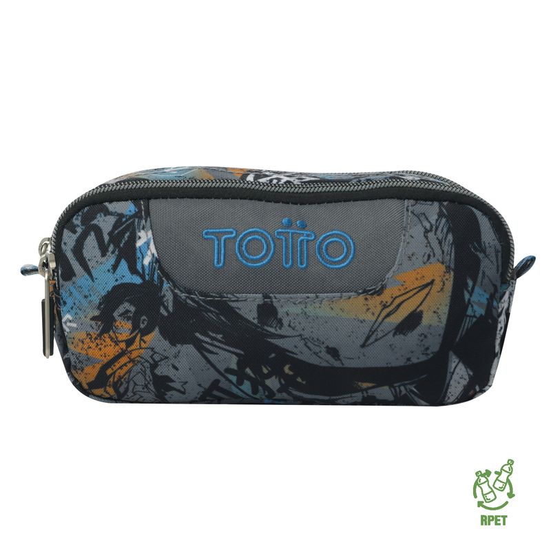 TOTTO - Multiuso Cartuchera Escolar Para Hombre Gris Sobre Totto
