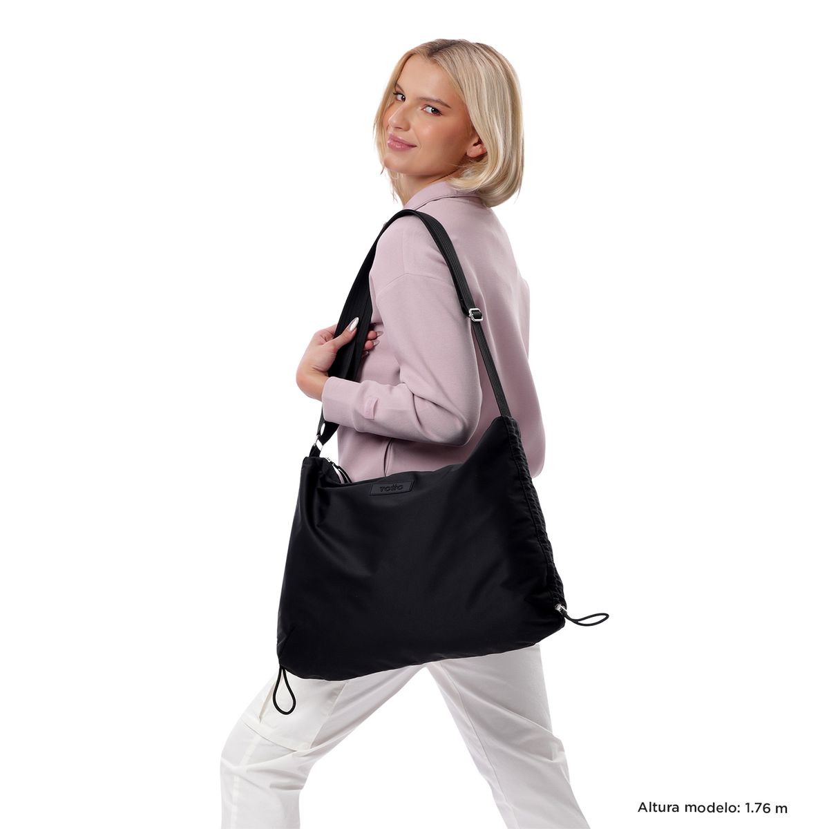 TOTTO - Bolso Cartera Expandible Para Mujer Negro Estambul M Totto