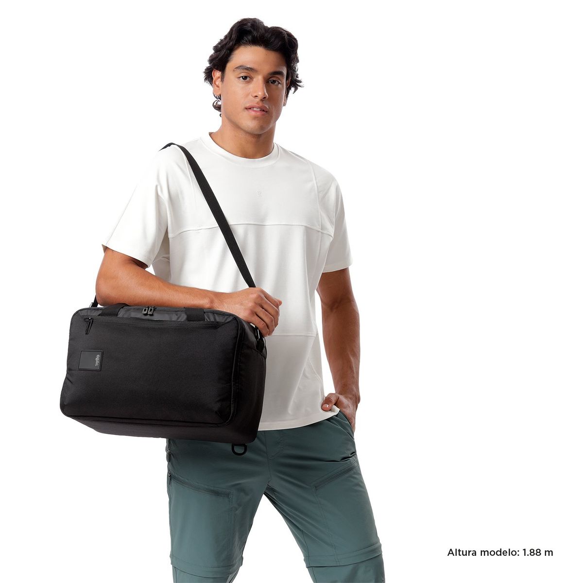 TOTTO - Tula de Viaje 2 en 1 Para Hombre Negro Underseat Totto