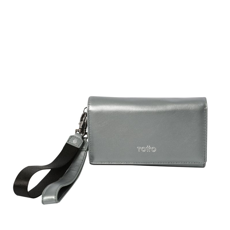 TOTTO - Billetera Rfid Para Mujer Gris Oscuro Style Don Totto