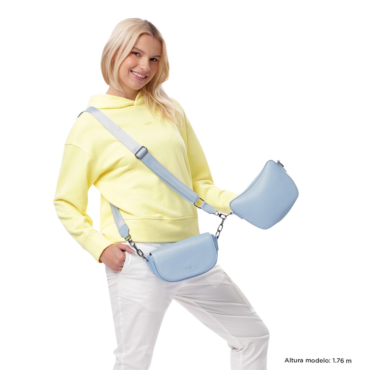 TOTTO - Bolso Cartera 3 en 1  Para Mujer Azul Claro Style S Totto