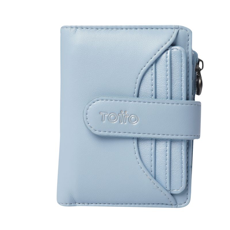 TOTTO - Billetera Rfid Para Mujer Azul Claro Style Dull Totto